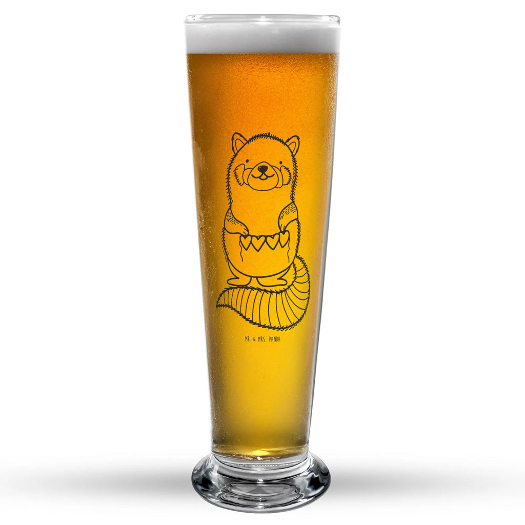 Weizenglas Roter Panda Weizenglas, Vatertag, Weizenbier Glas, Weizenbierglas, Weizen Glas, Tiermotive, Gute Laune, lustige Sprüche, Tiere, Panda, Herz, Rot, Liebling, Lieblingsmensch, Liebe