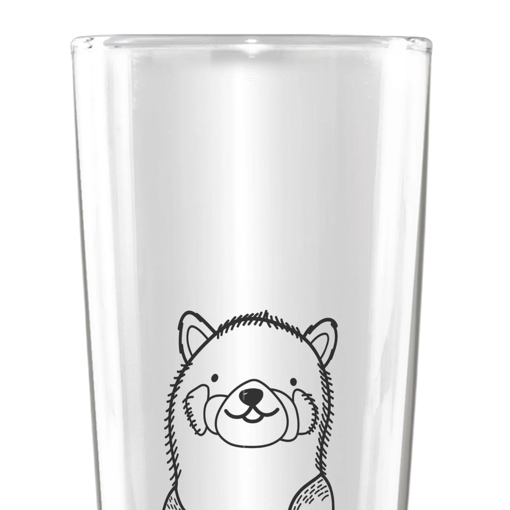 Weizenglas Roter Panda Weizenglas, Vatertag, Weizenbier Glas, Weizenbierglas, Weizen Glas, Tiermotive, Gute Laune, lustige Sprüche, Tiere, Panda, Herz, Rot, Liebling, Lieblingsmensch, Liebe