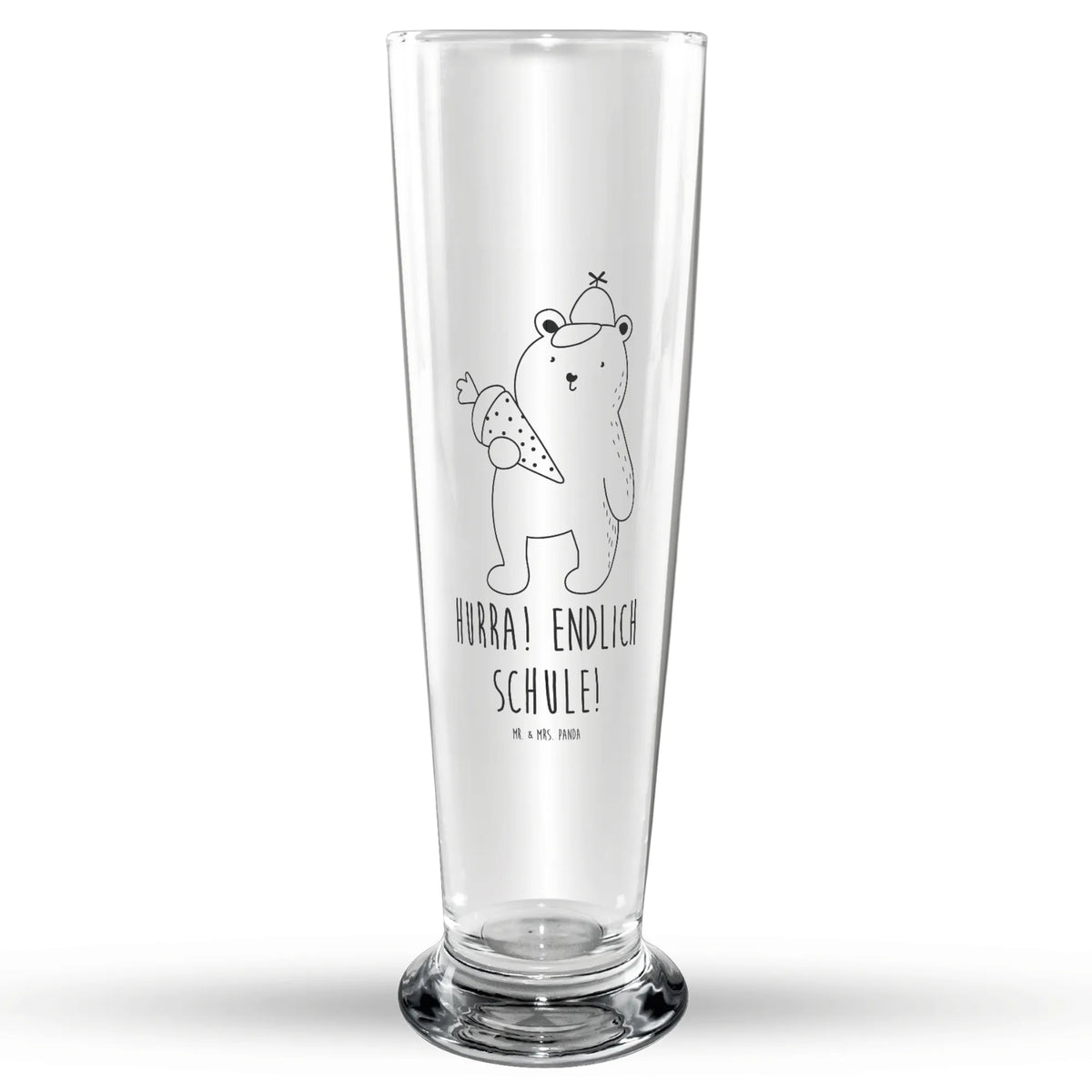 Weizenglas Bär Schultüte Weizen Glas, Bierglas, Weißbierglas, Mr & Mrs Panda Weizenglas, Bier Glas, Weizenbier Glas, Teddy, Bär, Teddybär, Einschulung Geschenk, Grundschule, Schulanfang, Bär Motiv, Schultüte, Schule Geschenk, Erster Schultag Geschenk, Schulbeginn