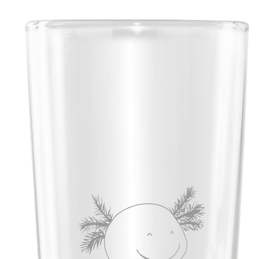 Weizenglas Axolotl Glücklich Weizenglas, Weizen Glas, Vatertag, Weizenbier Glas, Weizenbierglas, Axolotl, Molch, Axolot, Schwanzlurch, Lurch, Lurche, Motivation, gute Laune