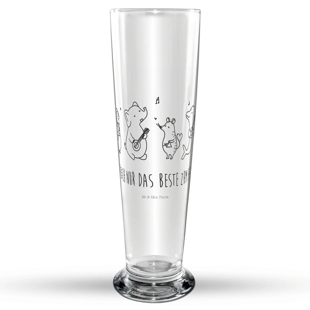 Weizenglas Big Band Weizen Glas, Weizenbier Glas, Vatertag, Weizenbierglas, Weizenglas, Tiermotive, Gute Laune, lustige Sprüche, Tiere, Musik, Triangel, Delfin, Hund, Gitarre, Musikanten, Elefant, Band, Maus, Pinguin