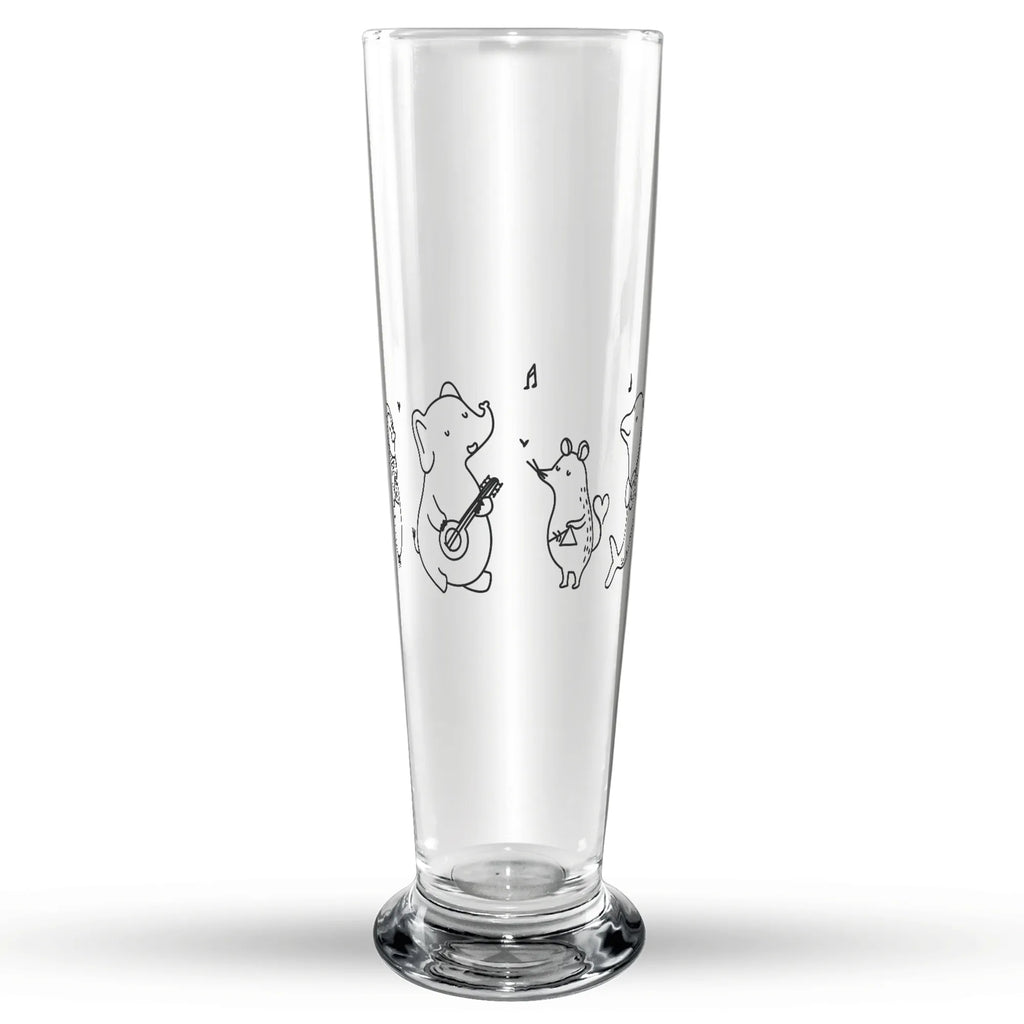 Weizenglas Big Band Weizen Glas, Weizenbier Glas, Vatertag, Weizenbierglas, Weizenglas, Tiermotive, Gute Laune, lustige Sprüche, Tiere, Musik, Triangel, Delfin, Hund, Gitarre, Musikanten, Elefant, Band, Maus, Pinguin