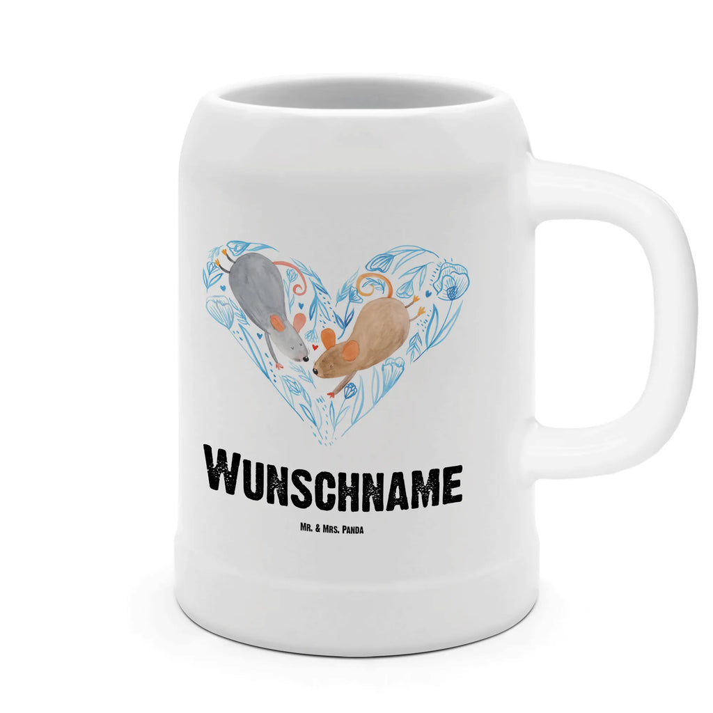 Personalised beer mug Mice heart Love, Loving, Two, Together, Marriage, Engagement, Proposal of marriage, Love gift, gift for her, gift for him, anniversary gift, mouse, mice, love gift, gift for two, love, anniversary, love message, wedding, engagement, favourite person, proof of love, togetherness