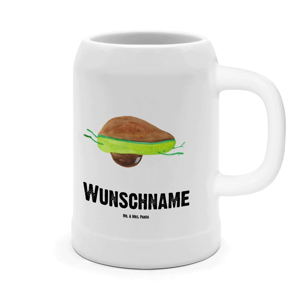 Personalised beer mug avocado yoga avocado, vegetables