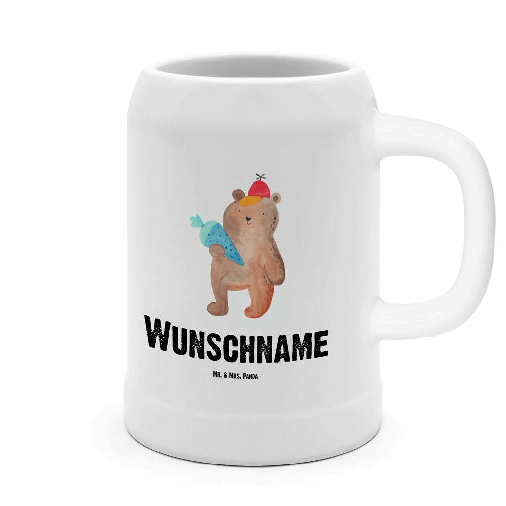 Personalisierter Bierkrug Bär mit Schultüte Bierkrug mit Namen, Bierkrug personalisieren, Bierglas mit Namen, Personalisierung, Bedrucken, Bär, Teddy, Teddybär, Bär Motiv, Schultüte, Erster Schultag Geschenk, Einschulung Geschenk, Schule Geschenk, Grundschule, Schulanfang, Schulbeginn