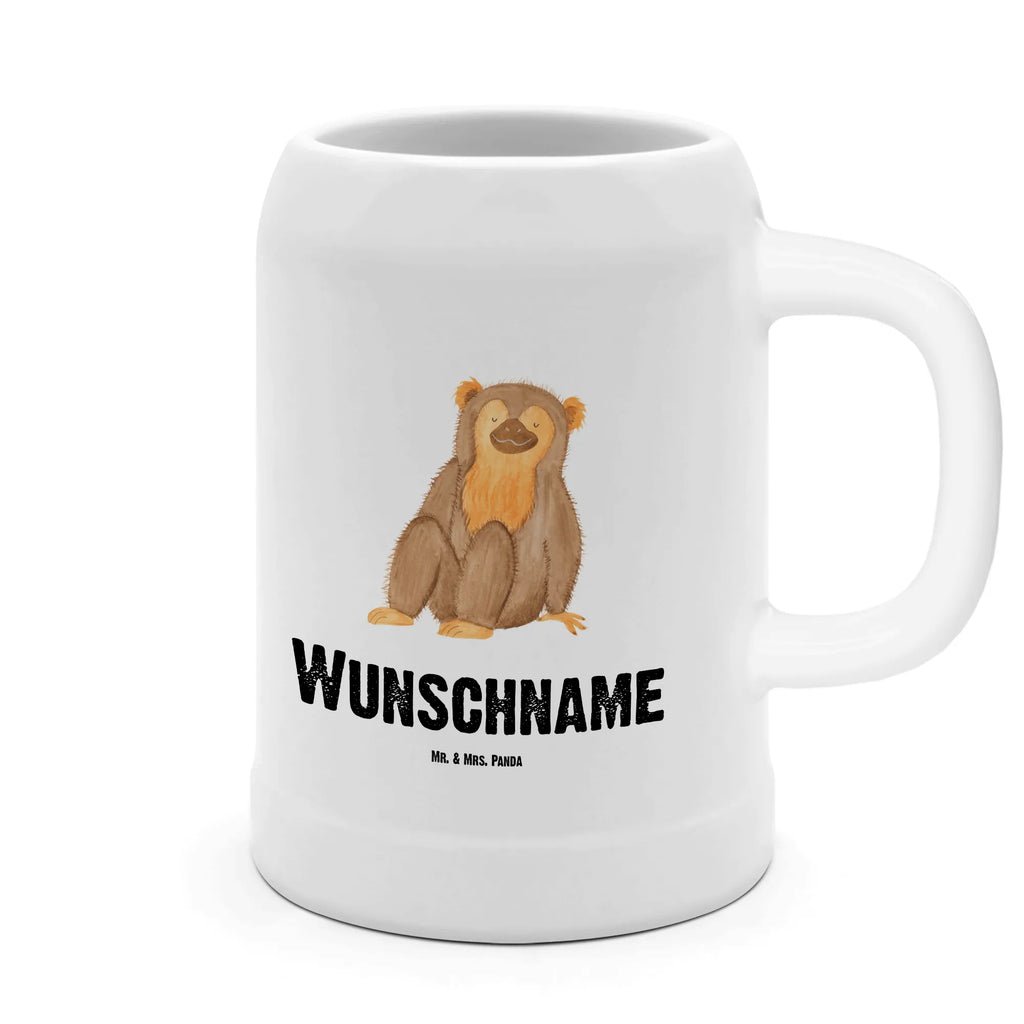 Personalised beer mug Monkey Africa, respect, monkeys, self-confidence, monkey, motivation, love, self-love, selfcare, self-esteem