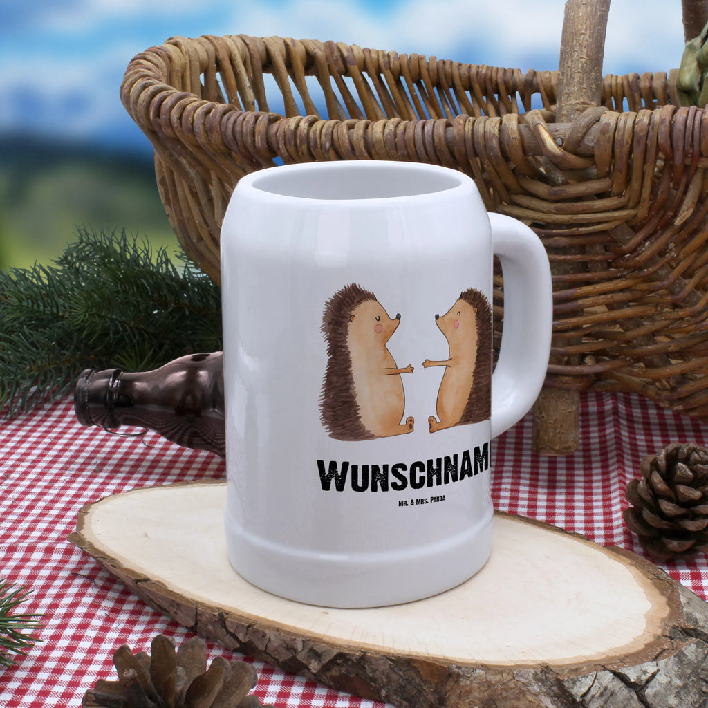 Personalised beer mug Hedgehogs in love Love, Loving, Two, Together, Marriage, Engagement, Proposal of marriage, Love gift, gift for her, gift for him, anniversary gift, Gift, Friend, Hedgehog, Proof of love, Girlfriend, Anniversary, Wedding anniversary, Married, Partner, Wedding, In love, Engaged