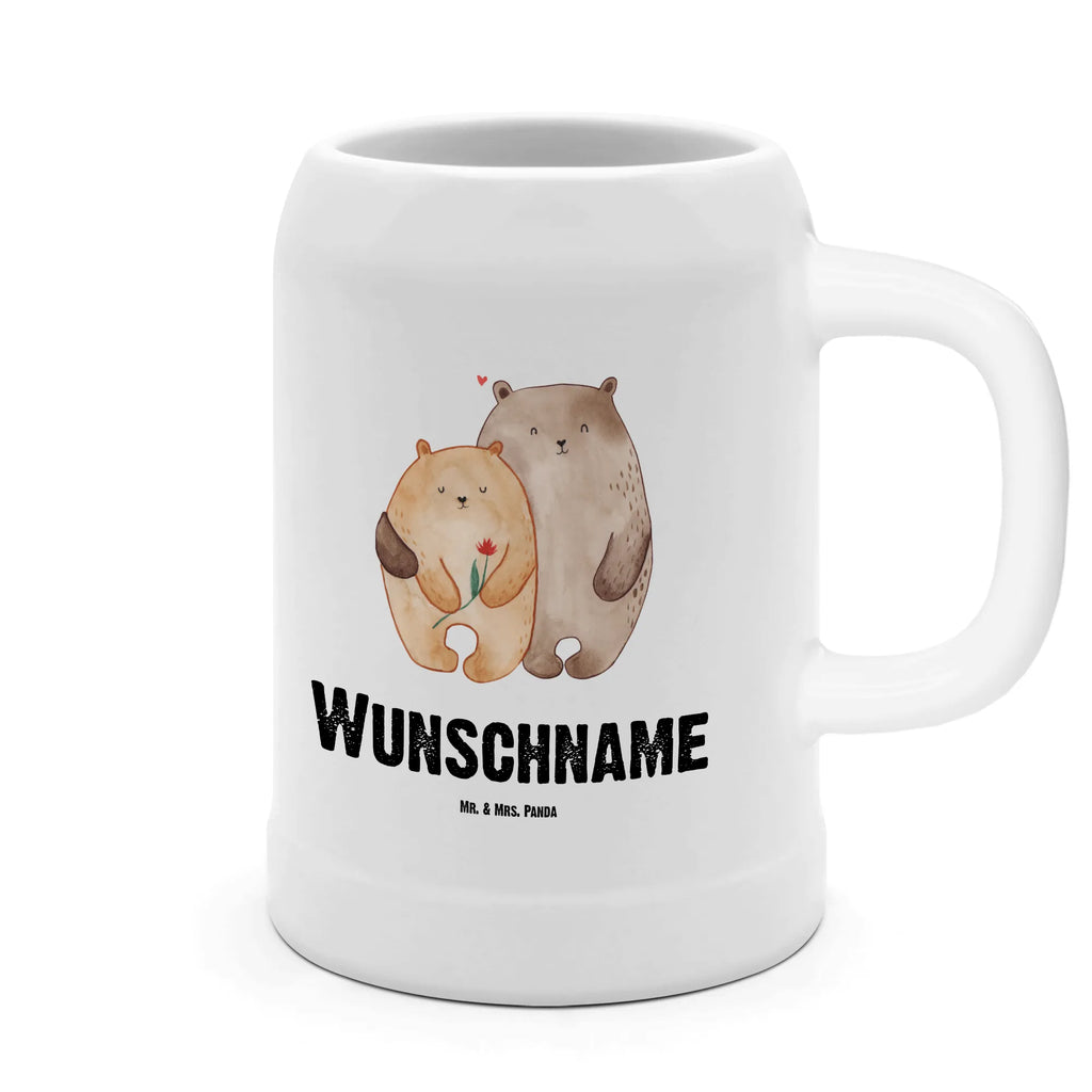 Personalizowany kufel piwa Miłość niedźwiedzi Miłość, partner, przyjaciel, przyjaciółka, mąż, żona, wesele, zaręczyny, prośba o rękę, prezent miłosny, rocznica, dzień ślubu