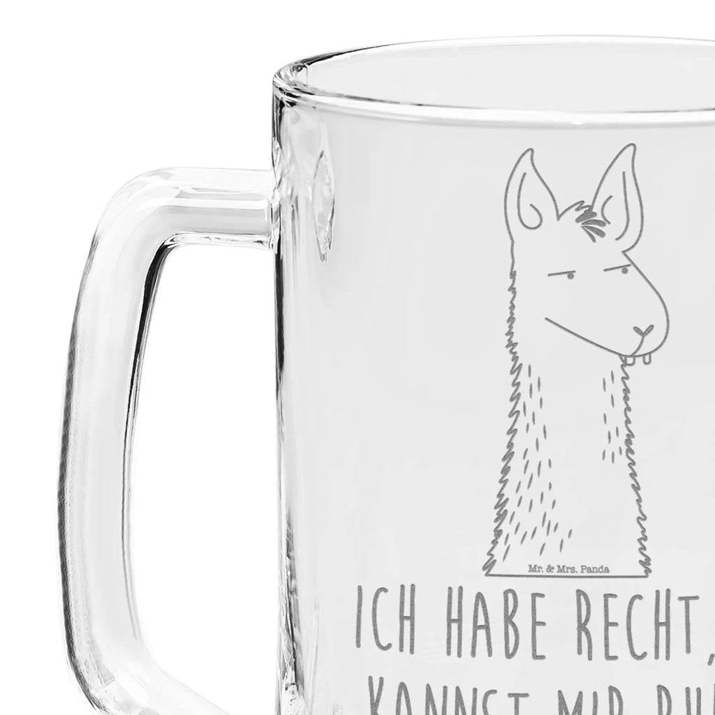 Engraved Beer Mug llama head Annoyed Llama, llama, alpaca, trendy animal, partner, girlfriend, boss, office life, apprentice, lama, being right, being annoyed, office, lamas, best friend