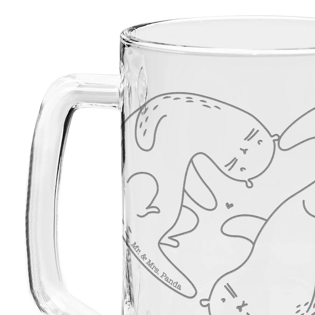 Engraved Beer Mug otter Heart otter, marten, sea otter, European otter, water mammal, aquatic animal, baby otter, predator, water, otter gifts, animal lover, gift ideas for animal lovers, animal, mammal, water animal, gifts for people in love, better half, anniversary, wedding day, life together, proof of love, engagement, heart, love gift, love you, love