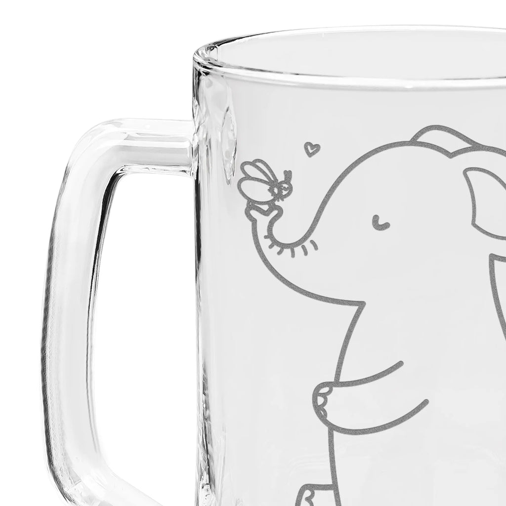 Grawerowany Kufel Piwa słoń pszczoła Motywy zwierzęce, dobra energia, zabawne powiedzonka, zwierzęta