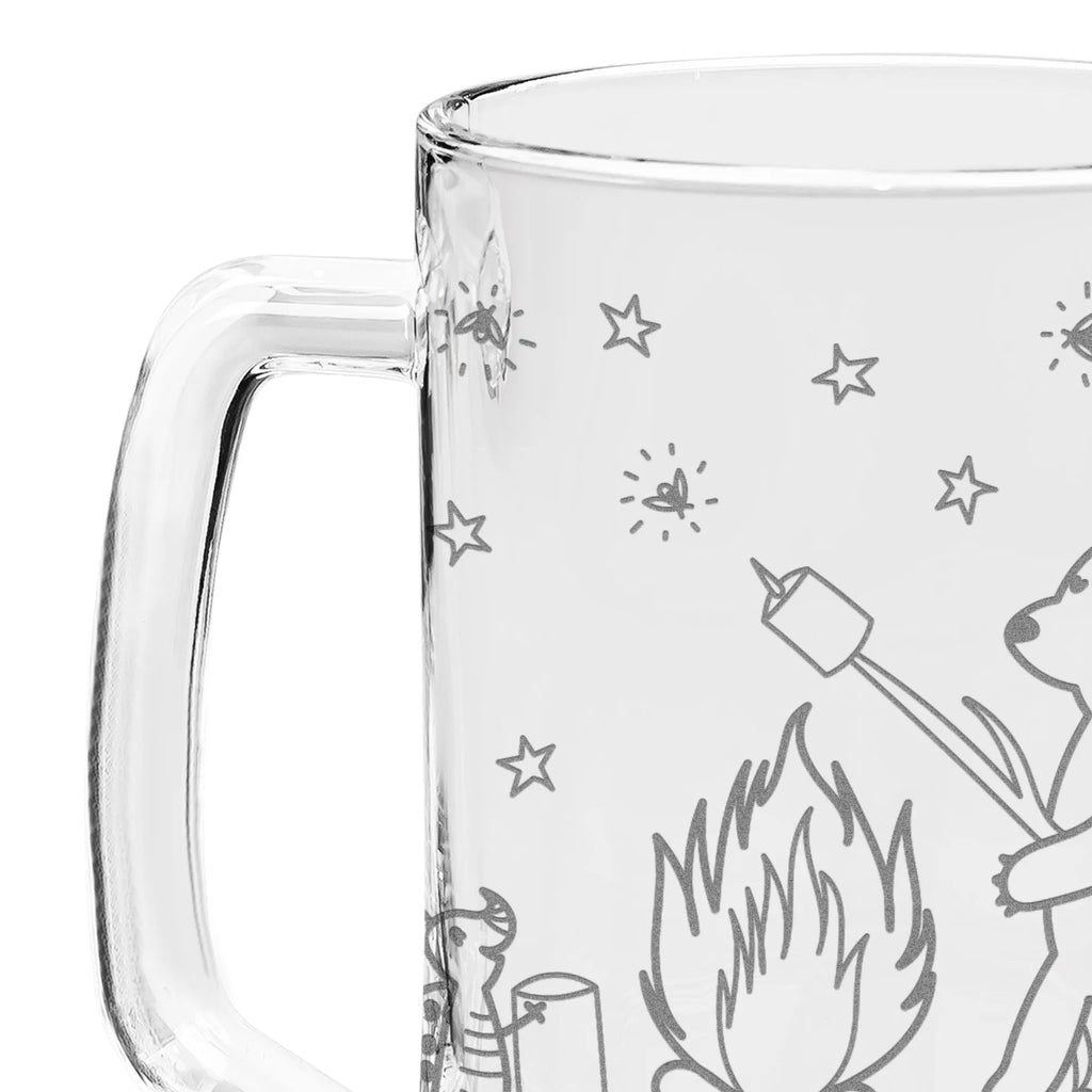 Engraved Beer Mug Bear & Ladybird campfire bear, teddy, teddy bear, cuddly toy, Campfire