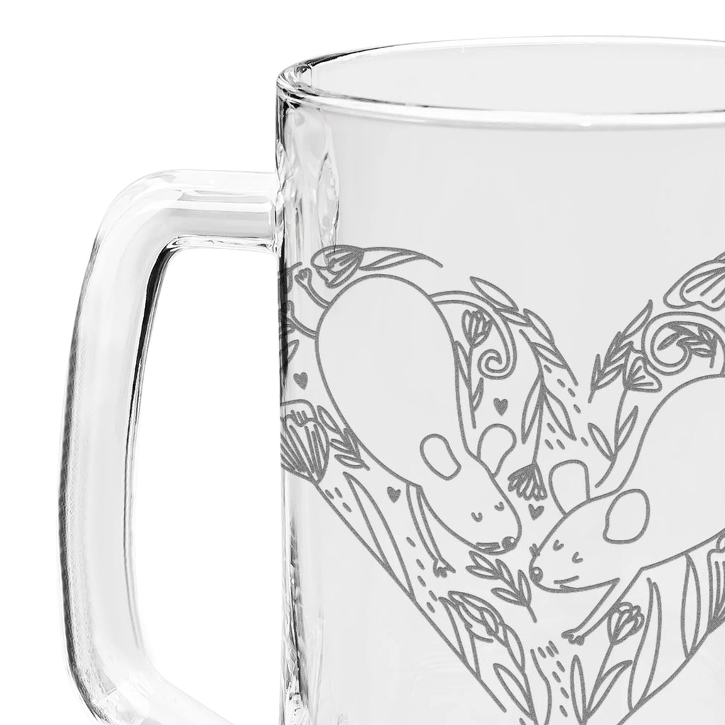 Engraved Beer Mug Mice heart Love, Loving, Two, Together, Marriage, Engagement, Proposal of marriage, Love gift, gift for her, gift for him, anniversary gift, anniversary, love, love gift, gift for two, mice, proof of love, engagement, love message, wedding, togetherness, mouse, favourite person