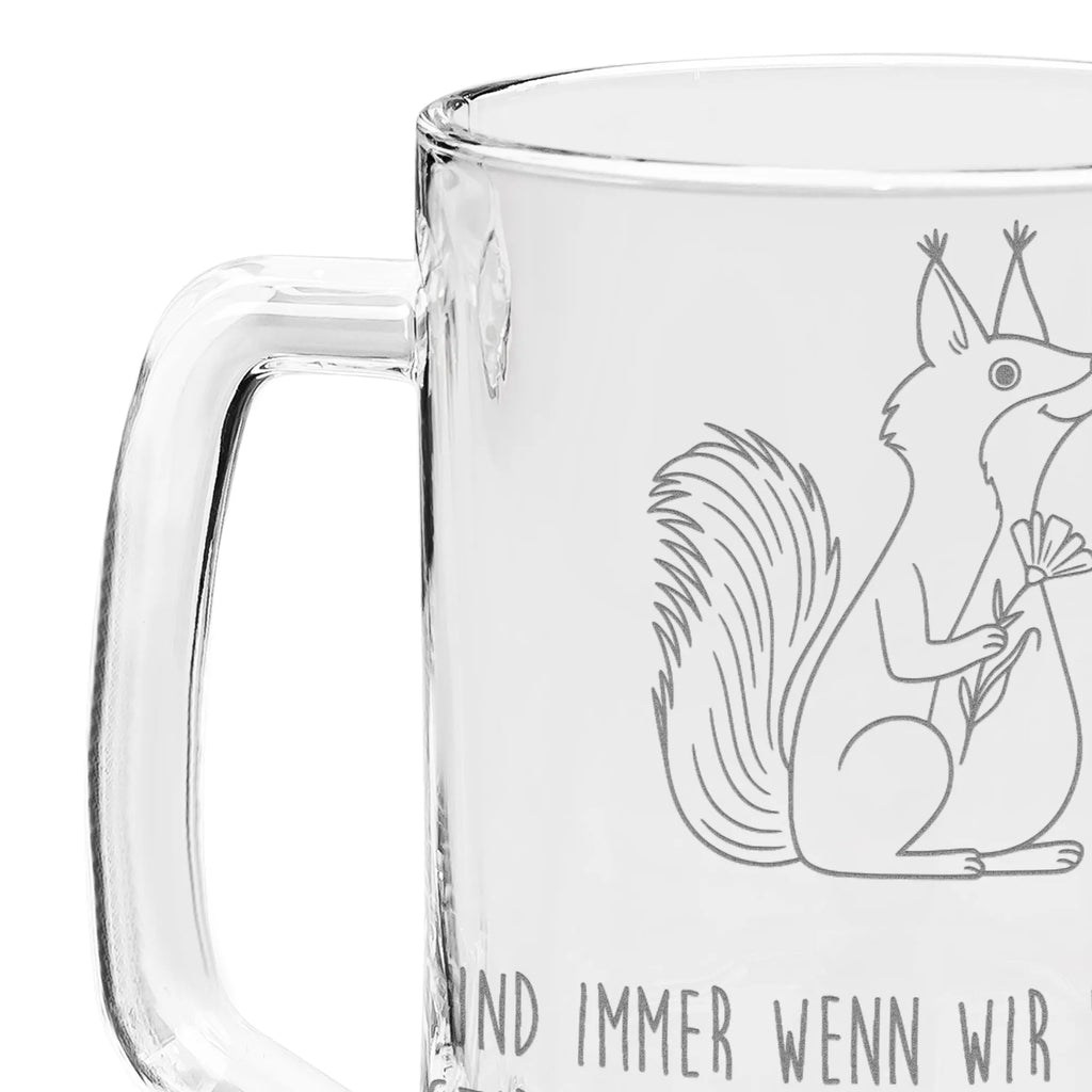 Engraved Beer Mug Squirrel flower small animals, cute, funny, cute animal motives, hand drawn, small world, funny sayings, good mood, happy, gifts, gift ideas, special gifts, animal lover, card, Squirrel, positive saying, fun, laughter, happy saying, squirrel, saying decoration, motivation pictures, motivation sayings
