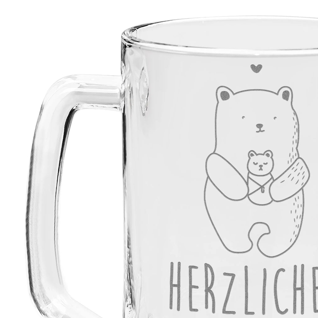 Grawerowany Kufel Piwa Niedźwiedź Niemowlę Niedźwiedź, Miś, Pluszowy miś