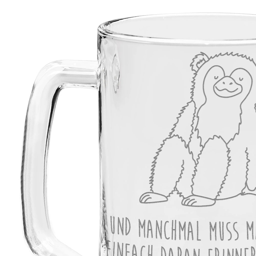 Engraved Beer Mug Monkey Africa, self-confidence, motivation, self-love, monkey, love, monkeys, self-esteem, respect, selfcare