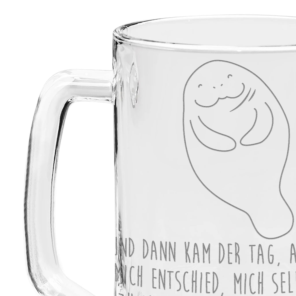 Engraved Beer Mug manatee happy Seafood, aquatic animals, ocean, sea, fish, shells, corals, reef, whale, narwhal, sea urchin, lobster, platypus, turtle, manatee, crocodile, orca, shrimp, gifts for seafood lovers, water world, underwater animals, underwater world, vacation, deep sea, seafood fans, gift ideas, seafood decoration, seafood posters, Manatee, Carefulness, Satisfaction, Manatees, New beginning, Lovesickness, Respect, Girlfriend, New start, Self-love