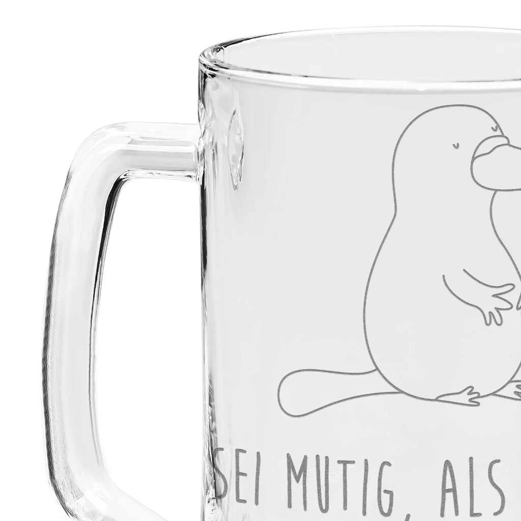 Engraved Beer Mug platypus courage Seafood, aquatic animals, ocean, sea, fish, shells, corals, reef, whale, narwhal, sea urchin, lobster, platypus, turtle, manatee, crocodile, orca, shrimp, gifts for seafood lovers, water world, underwater animals, underwater world, vacation, deep sea, seafood fans, gift ideas, seafood decoration, seafood posters, work, brave, new start, new beginning, Platypus, office, training, world trip, courage, Raodtrip, wisdom, motivation