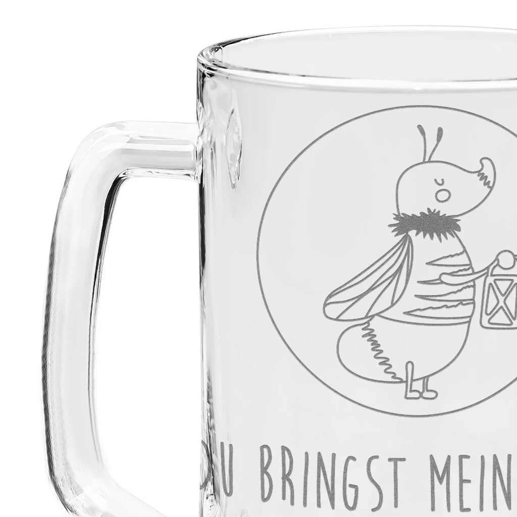 Engraved Beer Mug Firefly small animals, cute, funny, cute animal motives, hand drawn, small world, funny sayings, good mood, happy, gifts, gift ideas, special gifts, animal lover, card, glowworm, butterfly, proof of love, favourite person, love, marriage proposal, love saying, glow, anniversary, magic, engagement