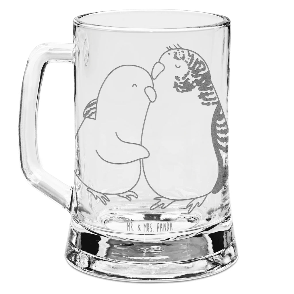 Engraved Beer Mug Parakeets in love Love, Loving, Two, Together, Marriage, Engagement, Proposal of marriage, Love gift, gift for her, gift for him, anniversary gift, closeness, cuddling, budgie, love, trust, birds