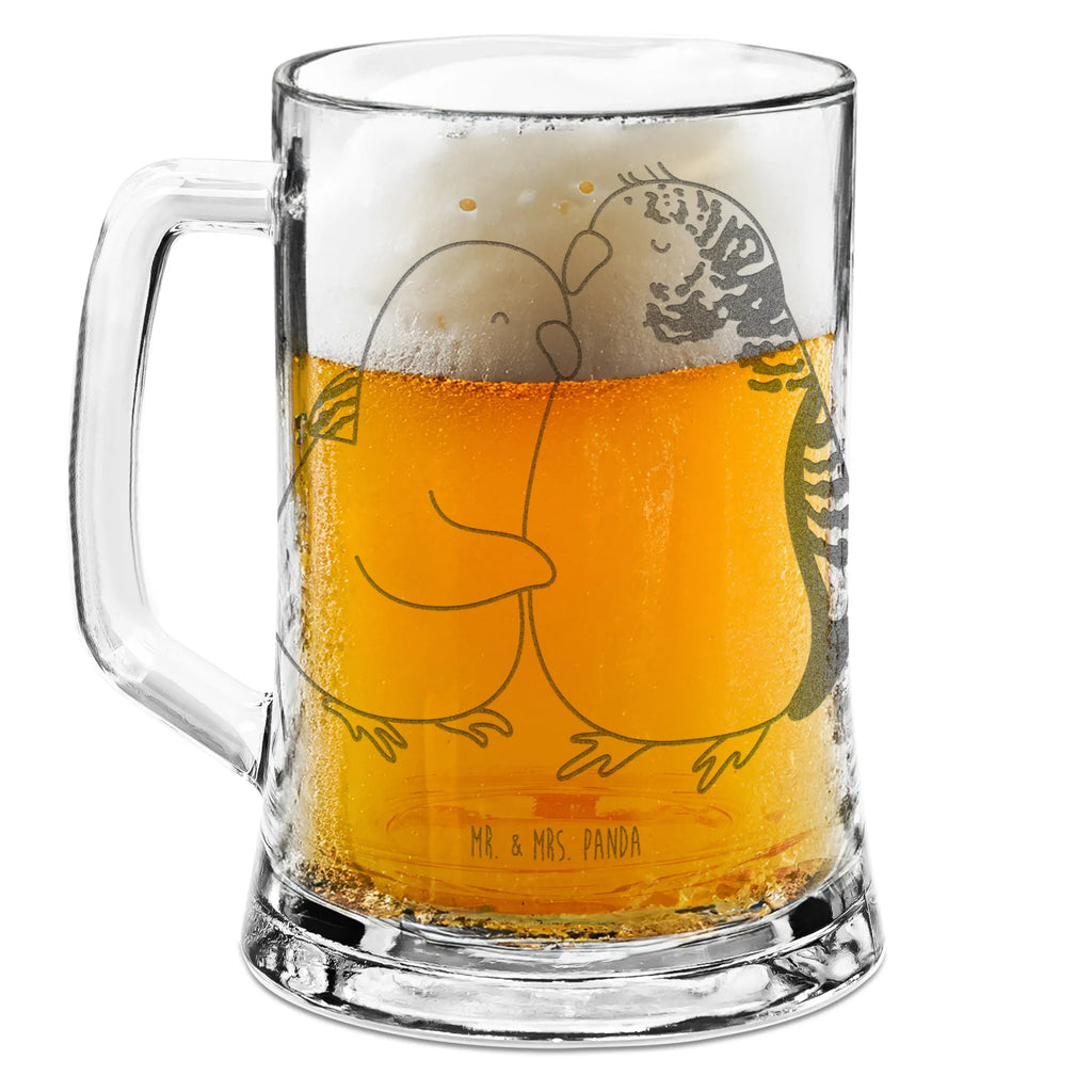 Engraved Beer Mug Parakeets in love Love, Loving, Two, Together, Marriage, Engagement, Proposal of marriage, Love gift, gift for her, gift for him, anniversary gift, closeness, cuddling, budgie, love, trust, birds