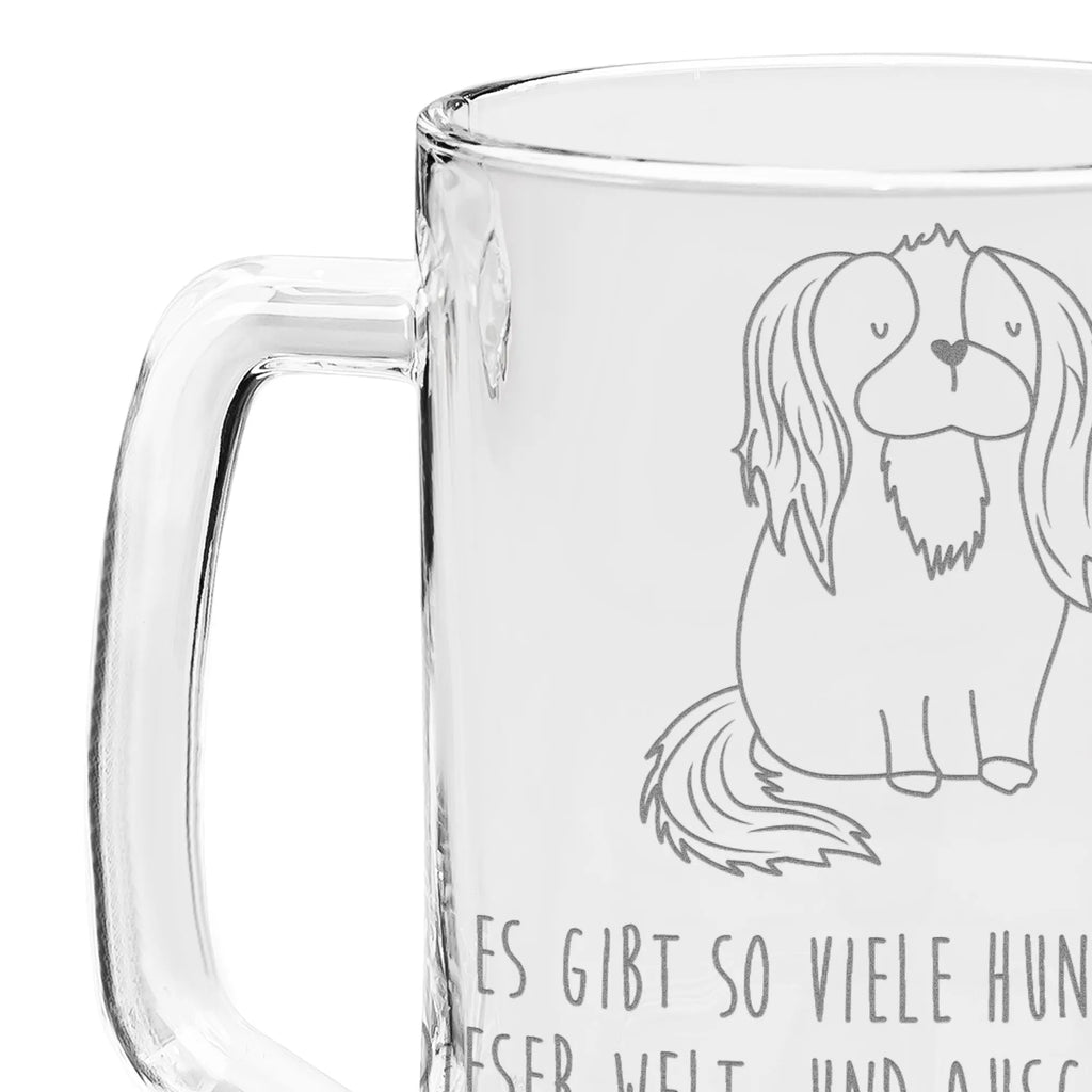 Grawerowany Kufel Piwa pies Cavalier King Charles Spaniel Pies, motyw psa, zwierzę domowe, rasa psa, miłośnik zwierząt, właściciel psa, powiedzenia