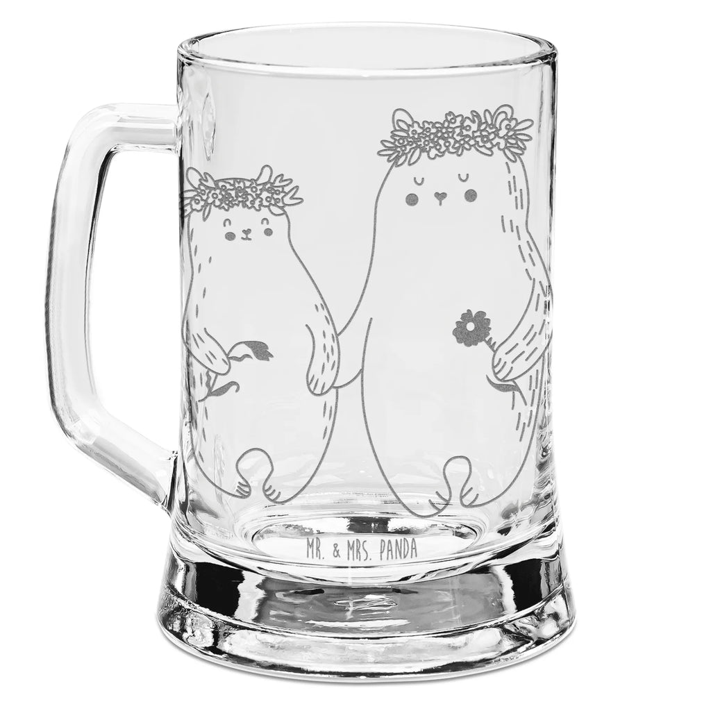 Engraved Beer Mug Bears with flower crown Family, Father's Day, Mother's Day, brother, sister, Mom, Dad, mom, child, Bear, family, children, best mommy, gift mommy. mother's day, mommy, favorite mommy, world best mommy, bears, role model, favorite person, daughters, daughter