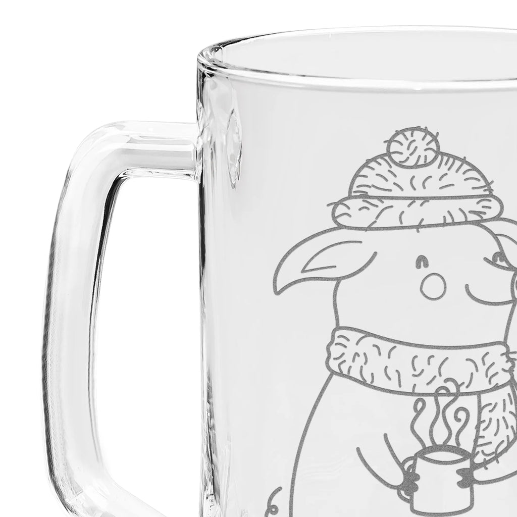 Engraved Beer Mug piggy Mulled wine Winter, Christmas, Christmas time, snow, Christmas market, mulled wine, drunk, saying
