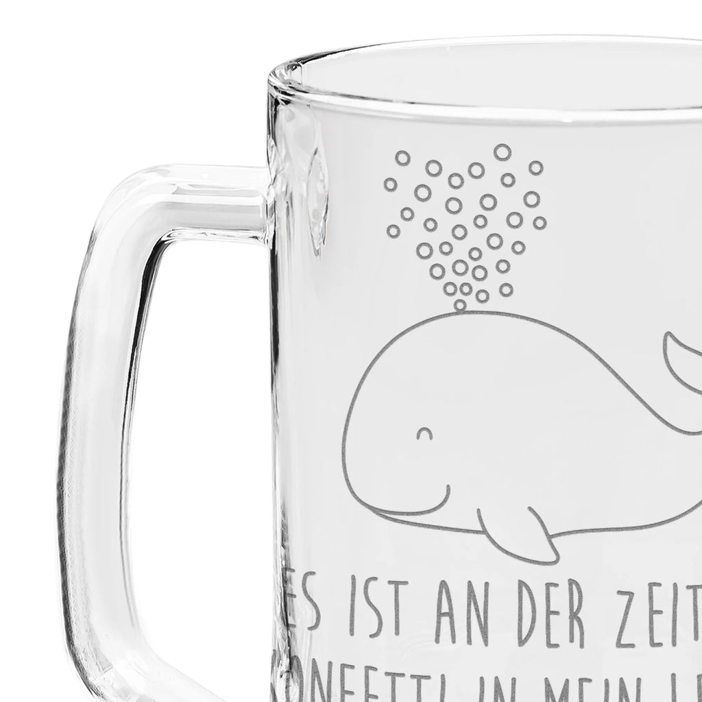 Engraved Beer Mug whale confetti Seafood, aquatic animals, ocean, sea, fish, shells, corals, reef, whale, narwhal, sea urchin, lobster, platypus, turtle, manatee, crocodile, orca, shrimp, gifts for seafood lovers, water world, underwater animals, underwater world, vacation, deep sea, seafood fans, gift ideas, seafood decoration, seafood posters, separation, birthday, losing weight, period of life, new start, new beginning, diet, Whale, whales, motivation, confetti