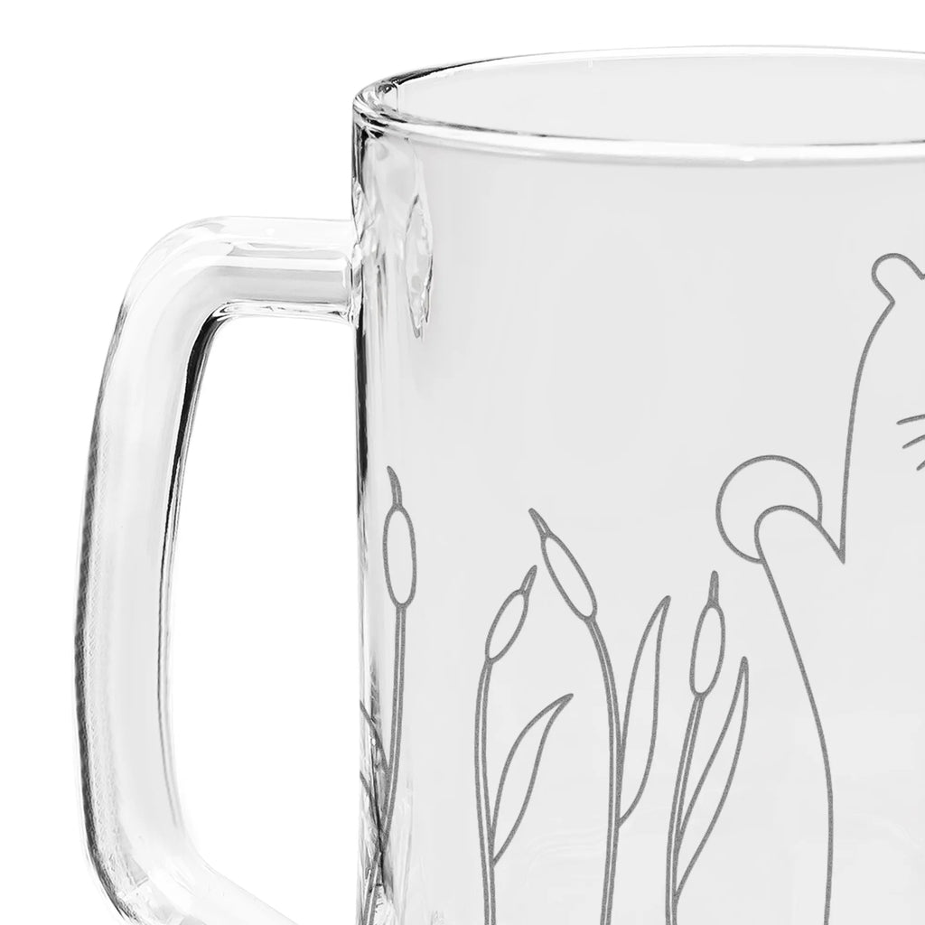 Grawerowany Kufel Piwa wydra kamień Kuna, wydra, morska wydra