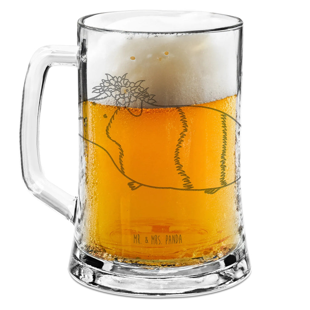 Engraved Beer Mug Guinea pig wisdom small animals, cute, funny, cute animal motives, hand drawn, small world, funny sayings, good mood, happy, gifts, gift ideas, special gifts, animal lover, card, wonder, flower child, meerie, motivation, wonderland, Meeries, guinea pig, saying, reality, wisdom