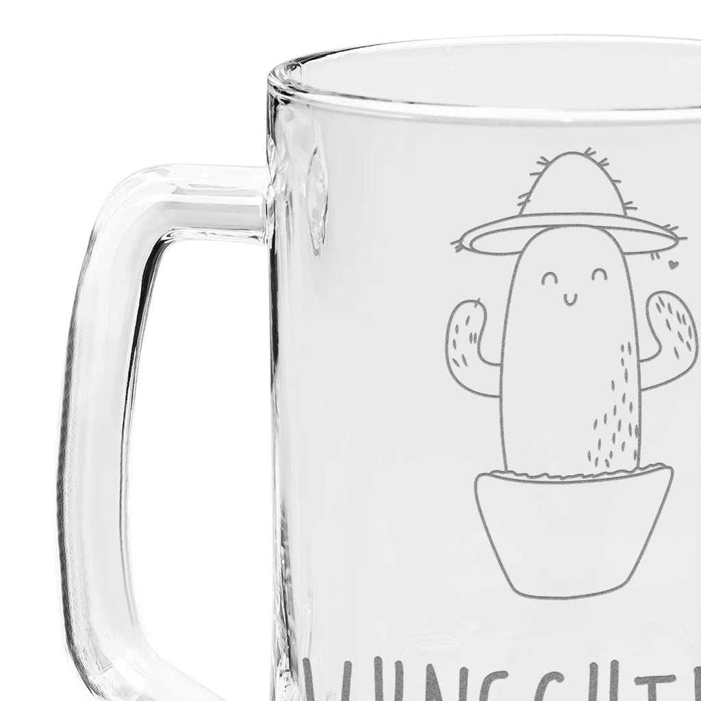 Personalized Engraved Beer Mug cactus cap cactus, cactuses, plants, cactus plant, small green cactus, globetrotter, city trip, gift idea, world trip, cactus love, slogan, motivation, travel, travel diary