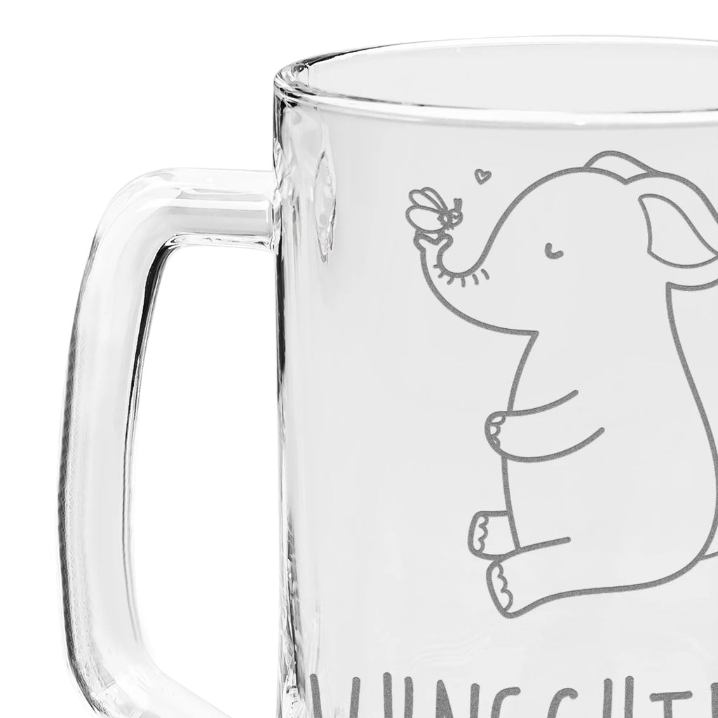 Personalized Engraved Beer Mug elephant bee small animals, cute, funny, cute animal motives, hand drawn, small world, funny sayings, good mood, happy, gifts, gift ideas, special gifts, animal lover, card, bee, love, love gift, love saying, wedding gift, marriage proposal, anniversary, elephant, proof of love