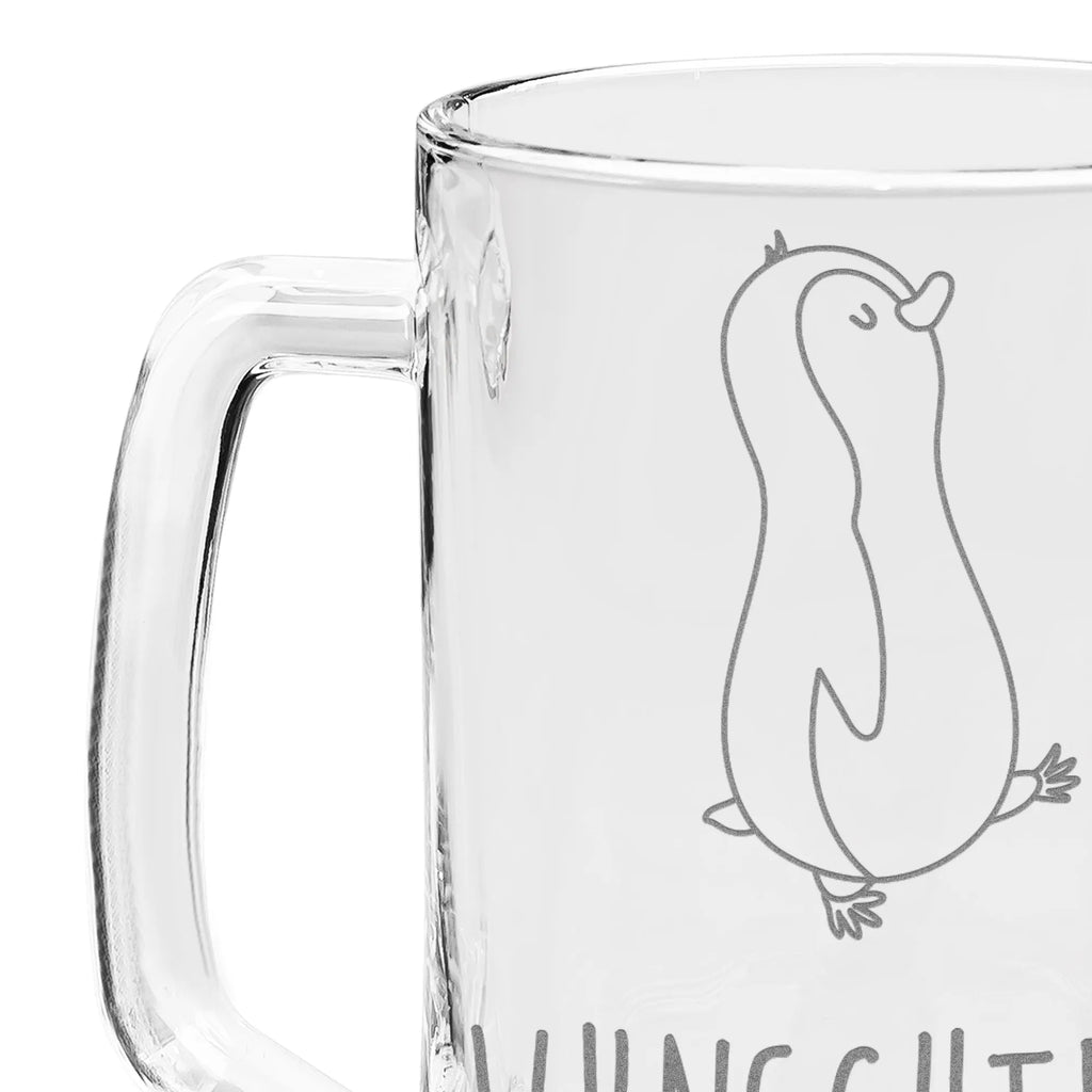Personalized Engraved Beer Mug Penguin march Penguin, North Pole, Winter, Penguins, early riser, penguins, sister, brother, penguin, family, late riser