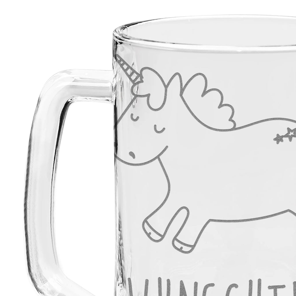 Personalized Engraved Beer Mug unicorn happy unicorn, unicorns, joy, fun, funny, joy of life, cheerful, happy