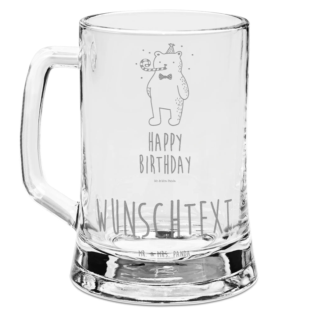Personalized Engraved Beer Mug bear Birthday bear, teddy, teddy bear, cuddly toy, Happy birthday
