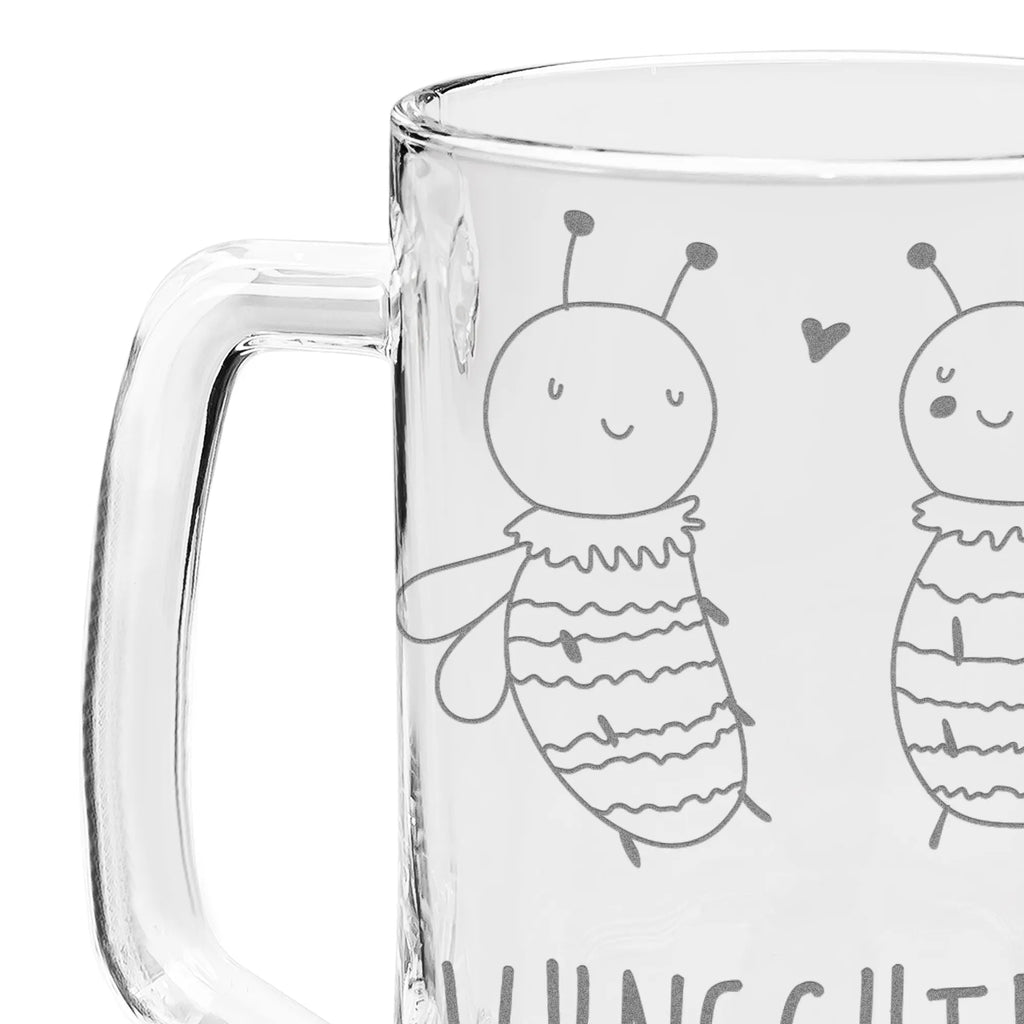 Personalized Engraved Beer Mug bee In love Bee, wasp, bumblebee