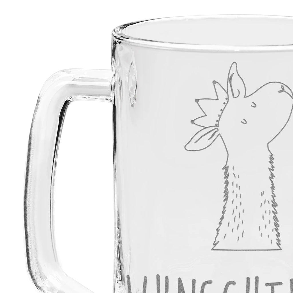Personalized Engraved Beer Mug llama head king Llama, llama, alpaca, trendy animal, dad, high school graduation, colleague, supervisor, mum, lamas, lama, girlfriend, king, queen, boss, office colleague