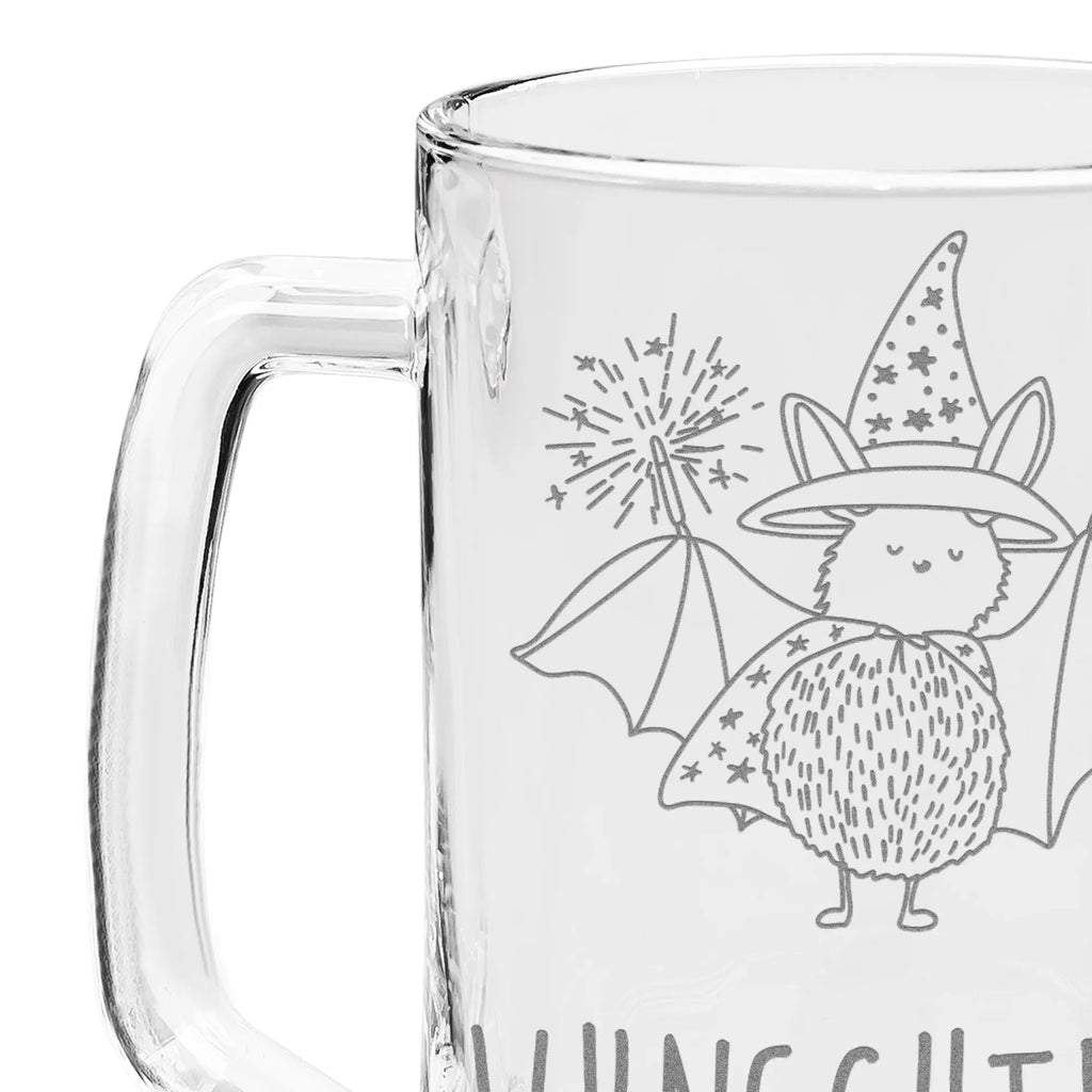 Personalizowany kufel do piwa z grawerem Nietoperz czarodziej Motywy zwierzęce, dobra energia, zabawne powiedzonka, zwierzęta