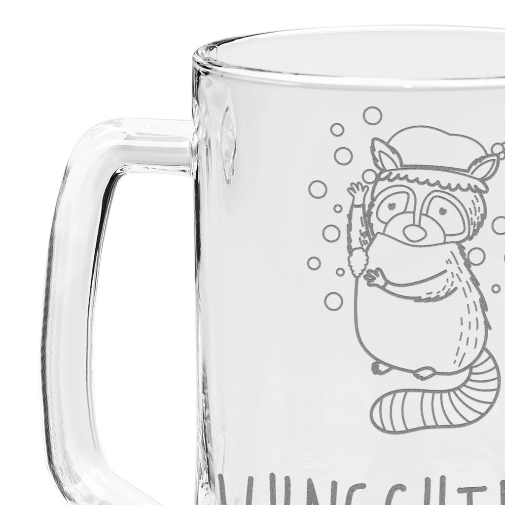 Personalized Engraved Beer Mug Raccoon small animals, cute, funny, cute animal motives, hand drawn, small world, funny sayings, good mood, happy, gifts, gift ideas, special gifts, animal lover, card, raccoon, soap bubbles, wash, daydreaming, plan