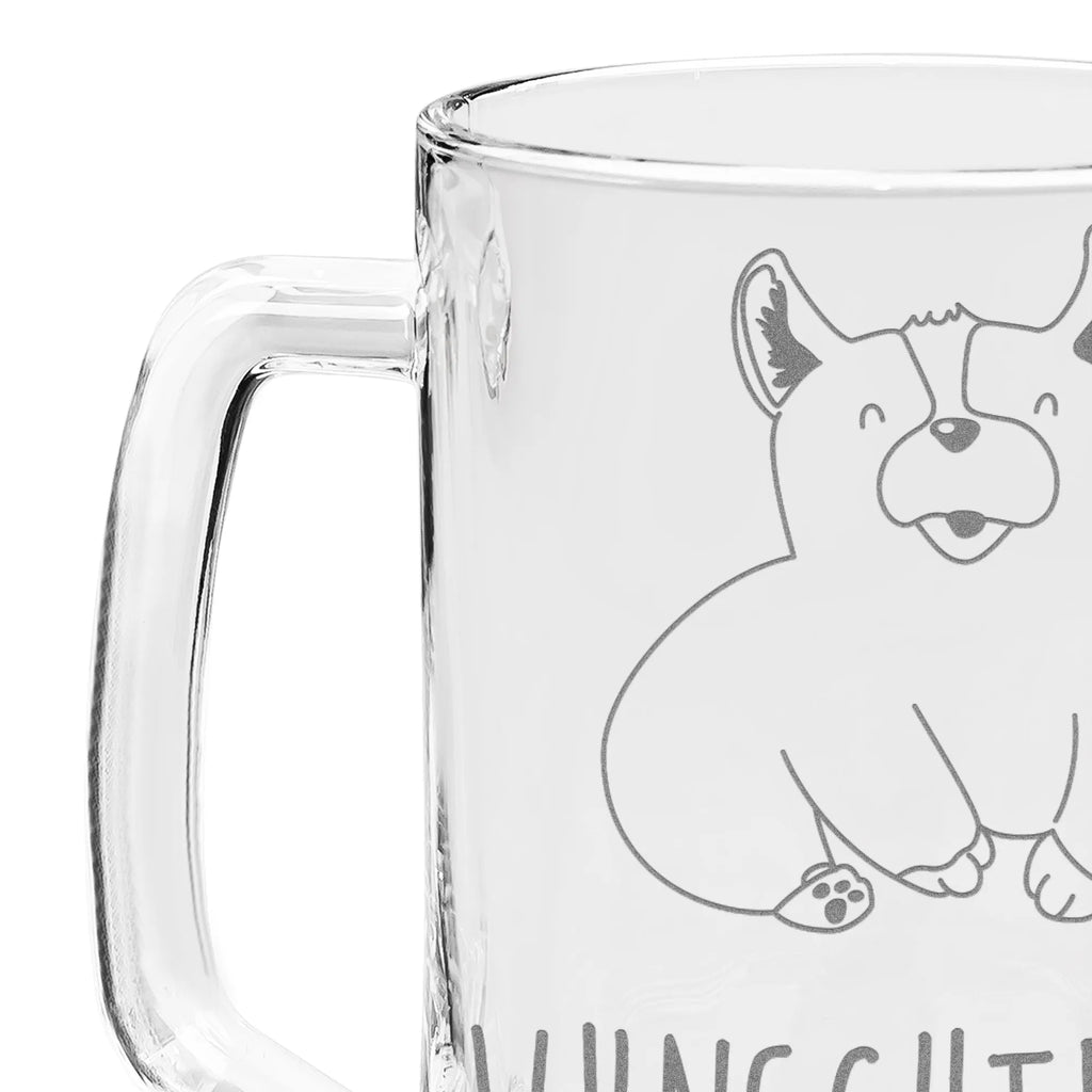 Personalizowany kufel do piwa z grawerem Corgi Pies, motyw psa, zwierzę domowe, rasa psa, miłośnik zwierząt, właściciel psa, powiedzenia