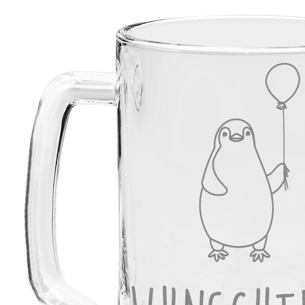Personalized Engraved Beer Mug Penguin balloon Penguin, North Pole, Winter, Penguins, best friend, penguins, daydreams, balloon, new start, love, happiness, gift idea, gift girlfriend, new life, love of life, motivation