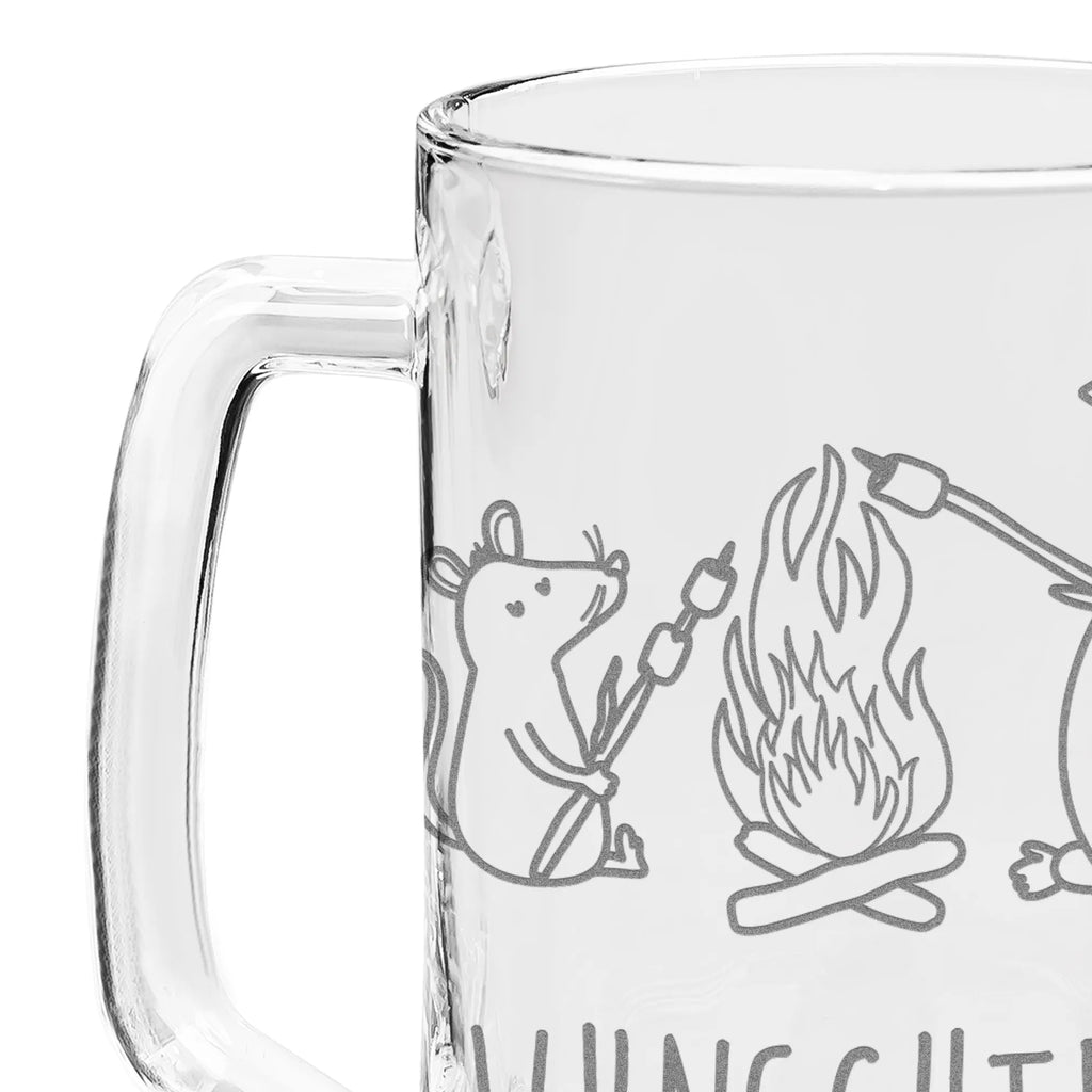 Personalized Engraved Beer Mug Penguin campfire Penguin, North Pole, Winter, Penguins, life, marshmallows, office, job, fire, new start, life motivation, barbecue, work, campfire, love, penguins, life motto, everyday office life, motivation, mouse