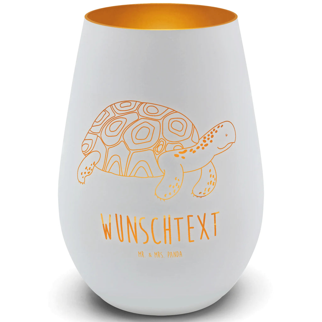 Złoty świecznik spersonalizowany Żółw maszerować Zwierzeta morskie, Morze, Wakacje