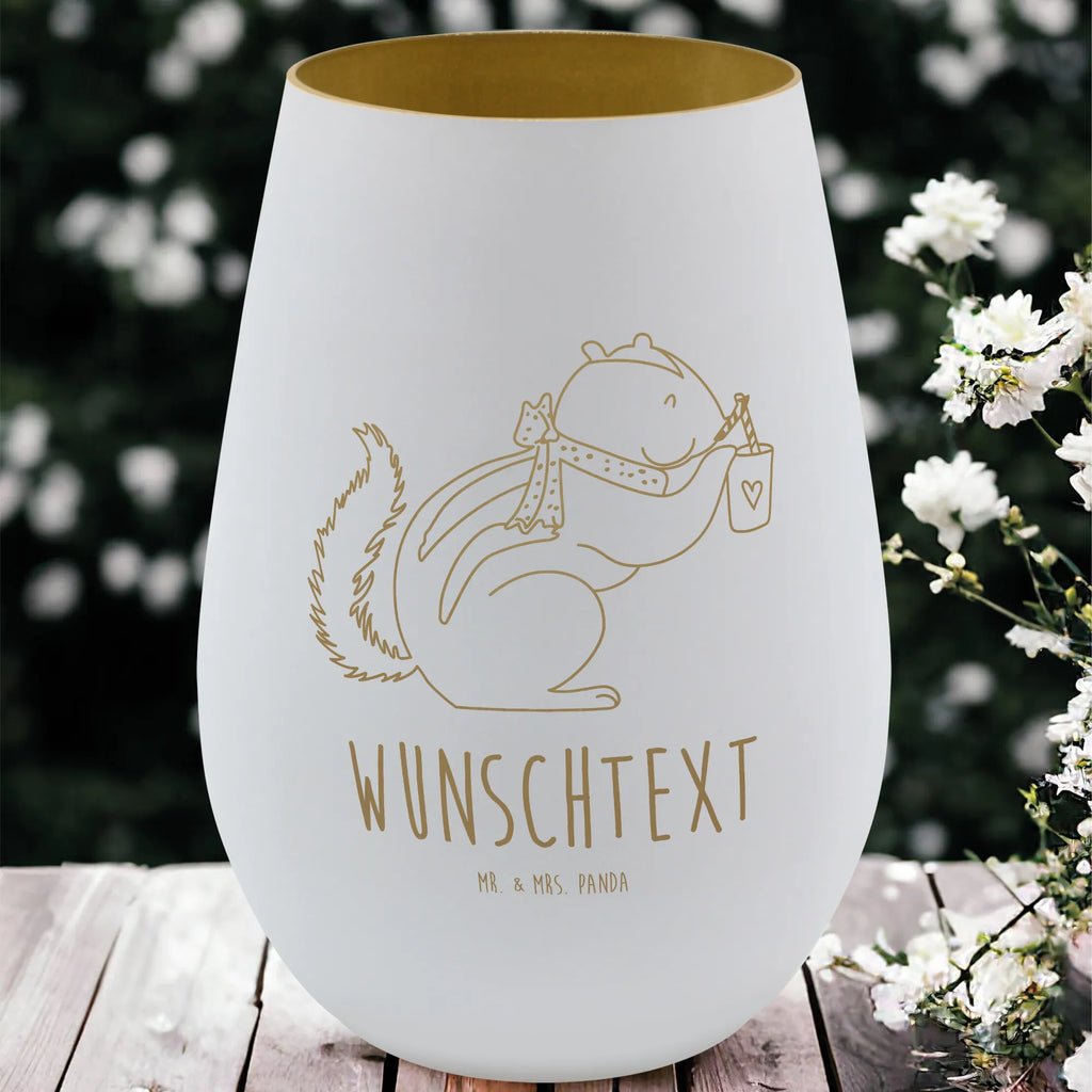 Gold Personalized Lantern Squirrel smoothies small animals, cute, funny, cute animal motives, hand drawn, small world, funny sayings, good mood, happy, gifts, gift ideas, special gifts, animal lover, card, chipmunks, squirrels, weight loss, diet, Green smoothies