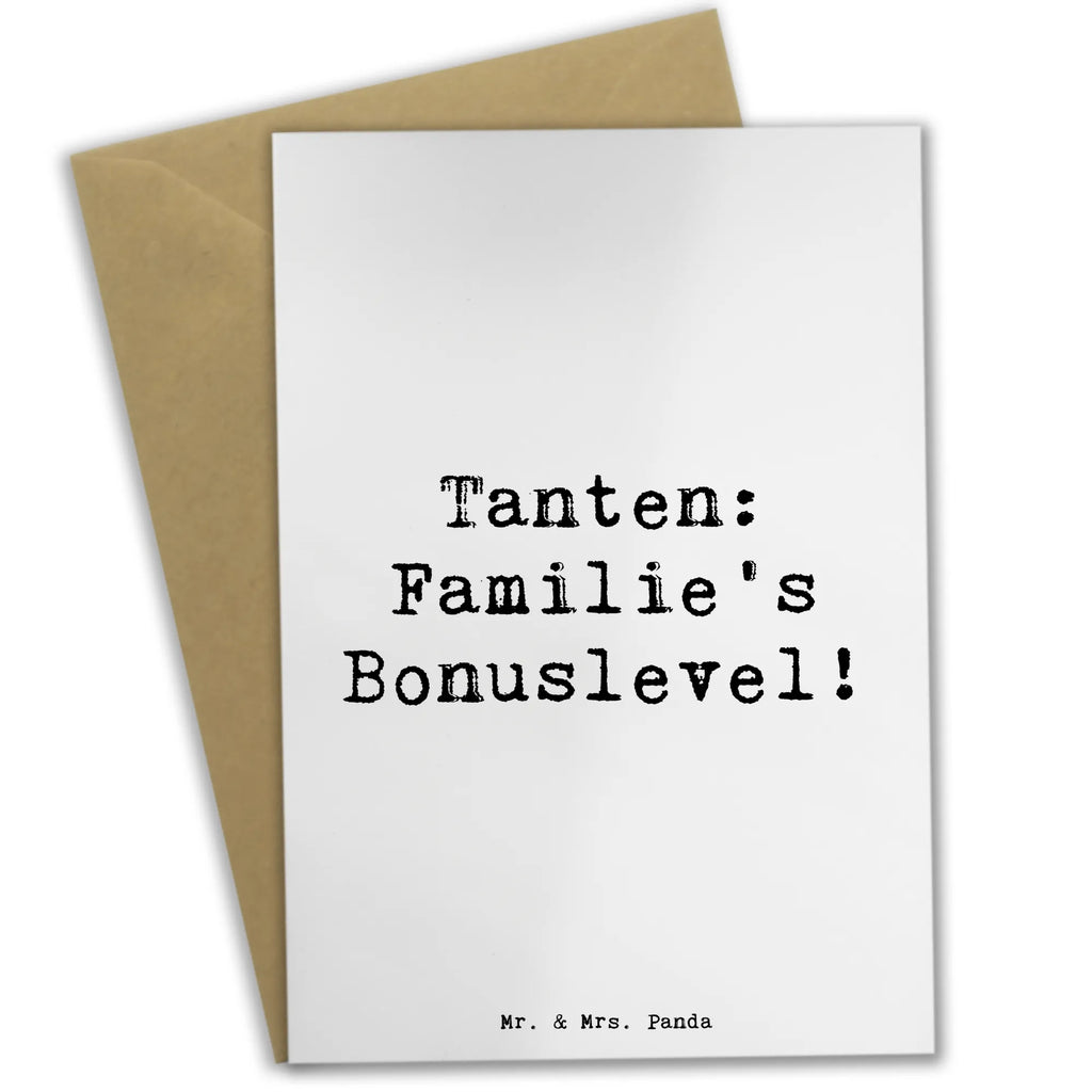 Greetings card Saying Tanten: Familie's Bonuslevel! Grußkarte, Klappkarte, Einladungskarte, Glückwunschkarte, Hochzeitskarte, Geburtstagskarte, Karte, Ansichtskarten, Familie, Vatertag, Muttertag, Bruder, Schwester, Mama, Papa, Oma, Opa