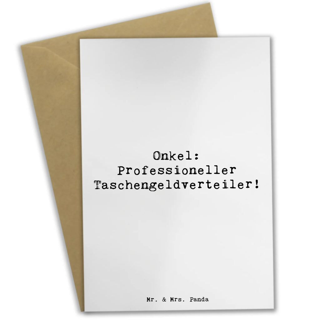 Greetings card Saying Onkel: Professioneller Taschengeldverteiler! Grußkarte, Klappkarte, Einladungskarte, Glückwunschkarte, Hochzeitskarte, Geburtstagskarte, Karte, Ansichtskarten, Familie, Vatertag, Muttertag, Bruder, Schwester, Mama, Papa, Oma, Opa