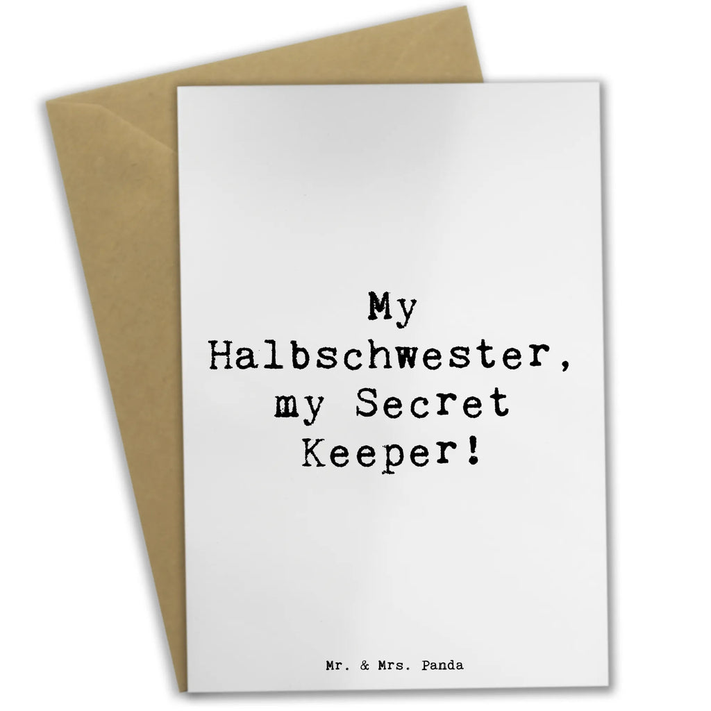 Greetings card Saying My Halbschwester, my Secret Keeper! Grußkarte, Klappkarte, Einladungskarte, Glückwunschkarte, Hochzeitskarte, Geburtstagskarte, Karte, Ansichtskarten, Familie, Vatertag, Muttertag, Bruder, Schwester, Mama, Papa, Oma, Opa
