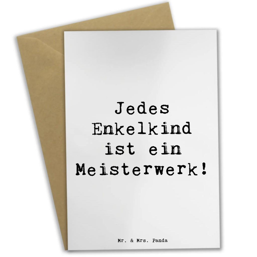 Grußkarte Spruch Enkelkinder Meisterwerk Grußkarte, Klappkarte, Einladungskarte, Glückwunschkarte, Hochzeitskarte, Geburtstagskarte, Karte, Ansichtskarten, Familie, Vatertag, Muttertag, Bruder, Schwester, Mama, Papa, Oma, Opa