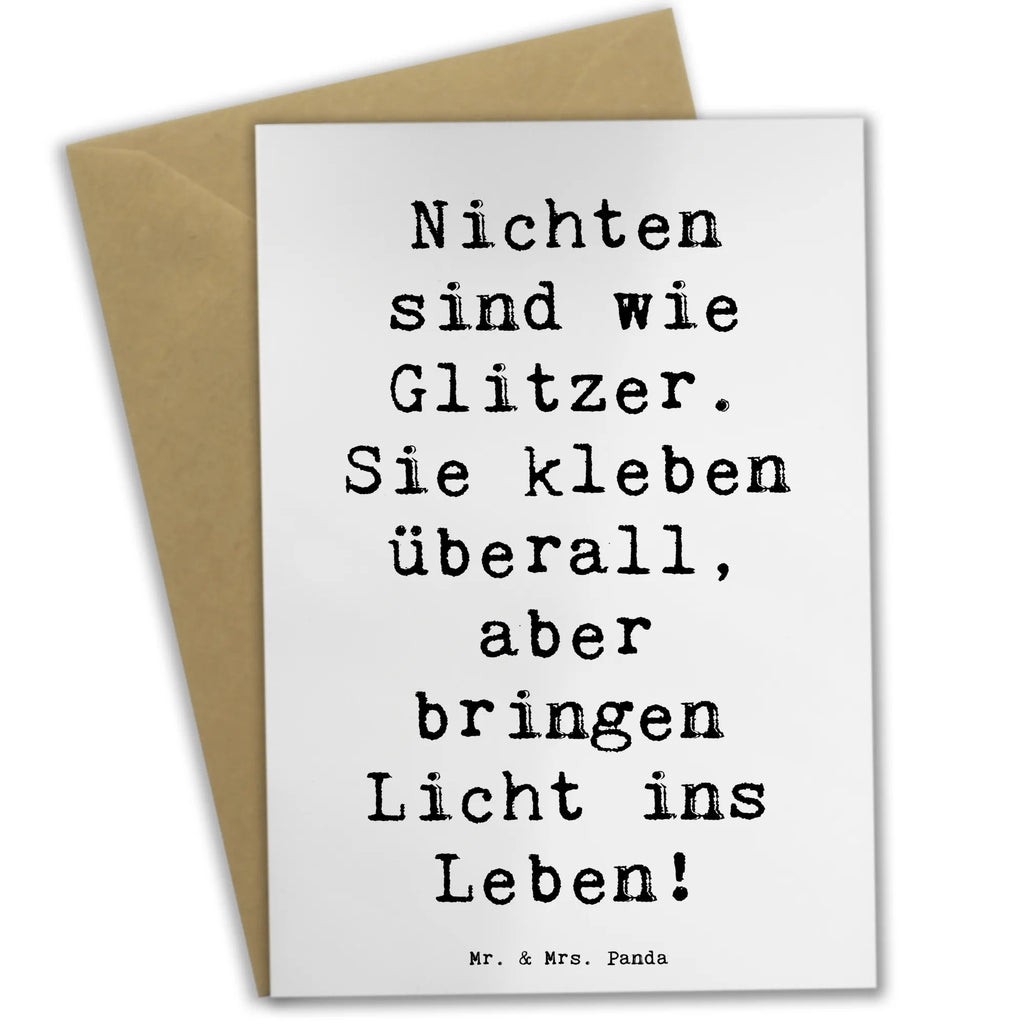 Greetings card Saying Nichten sind wie Glitzer. Sie kleben überall, aber bringen Licht ins Leben! Grußkarte, Klappkarte, Einladungskarte, Glückwunschkarte, Hochzeitskarte, Geburtstagskarte, Karte, Ansichtskarten, Familie, Vatertag, Muttertag, Bruder, Schwester, Mama, Papa, Oma, Opa